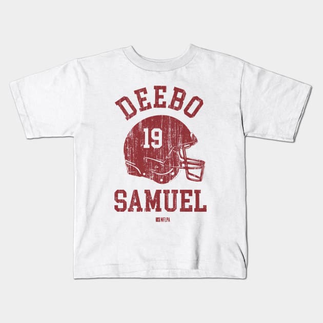 Deebo Samuel San Francisco Helmet Font Kids T-Shirt by TodosRigatSot